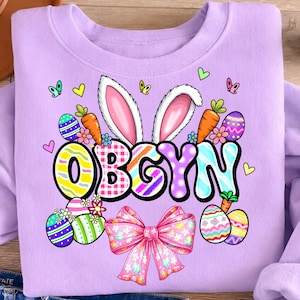 Påsk gynekolog png, påsk obstetrik och gynekolog png sublimeringsdesign, påsk gynekologskjorta sublimeringsdesign och digital nedladdning