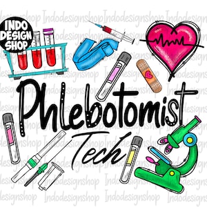 Phlebotomist PNG: Lab Design (Digitaler Download)