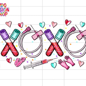 Phlebotomist Valentines png, Valentine Xoxo Phlebotomy png, Valentine&#39;s Day Phlebotomy png, Phlebotomist sublimation design and digital file