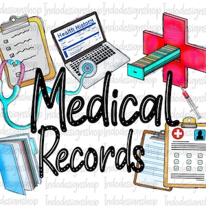 Medizinische Unterlagen png Sublimation Design, Medizinische Schallplatten png Sublimation Datei, Medizinische Schallplatten png
