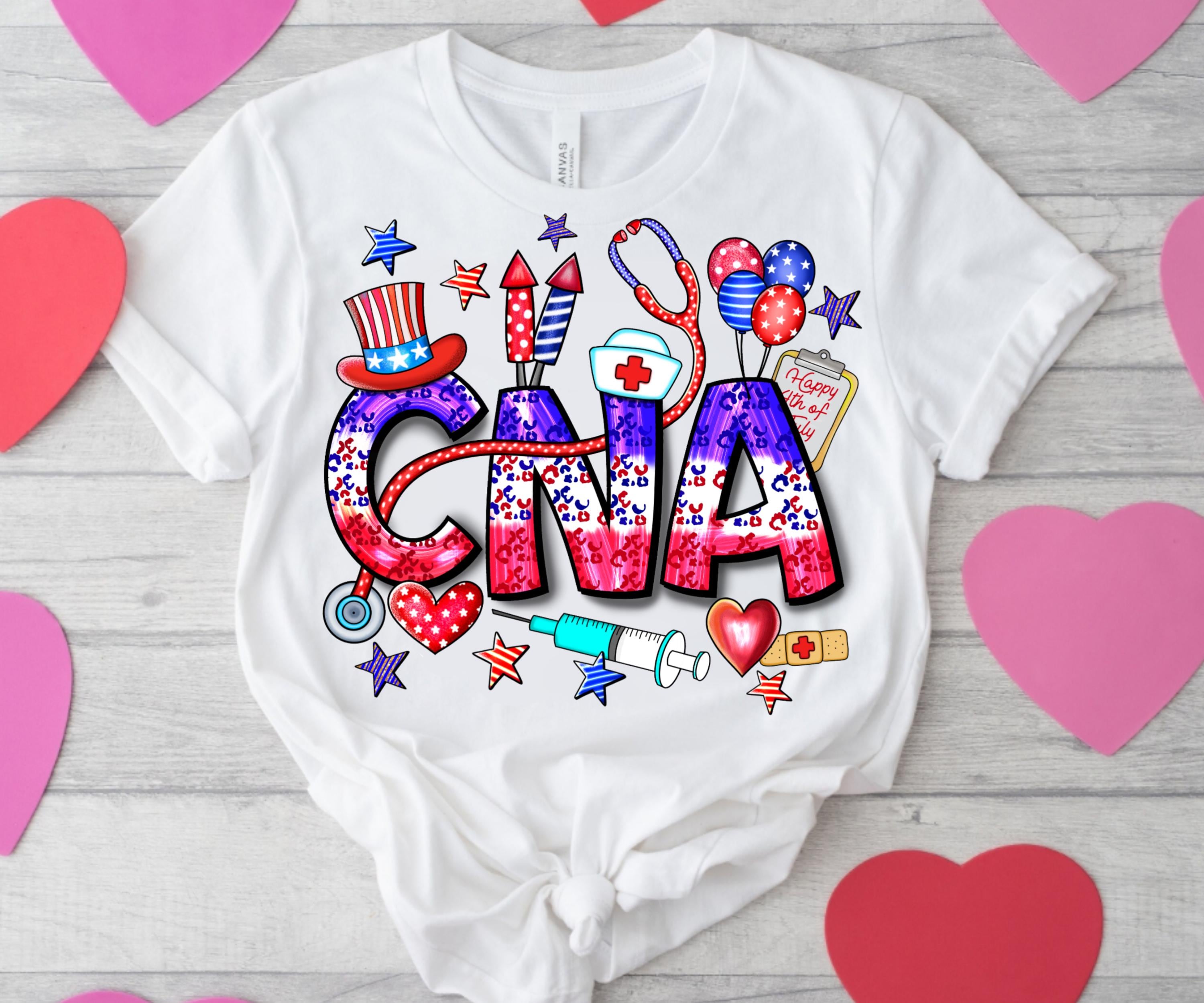 4th of July CNA Png, American CNA Png, 4th of July Cna Shirt Dtf Print ...