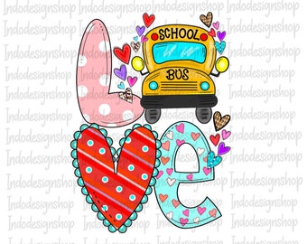 Valentine Bus driver png file for sublimation and digital download, Bus driver life sublimation design, Valentine's day bus driver png