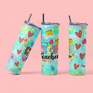 Daycare teacher tumbler wrap design, Daycare 20oz skinny tumbler sublimation png, daycare teacher tumbler digital design