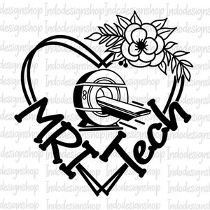 MRI tech svg, MRI tech svg png, Floral mri tech heart svg, CT tech, Mri technologist svg