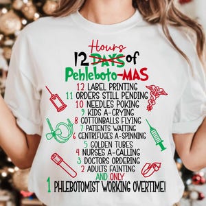 12 hours of phlebotomist svg, 12 days of phlebotomas Christmas Phlebotomy svg, Christmas Phlebotomist svg png, Phlebotomist Tech svg png