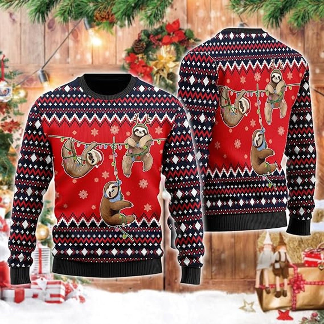 Christmas Sweater Sloth 