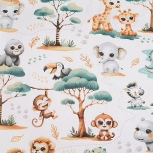 Tecido selva com fundo branco