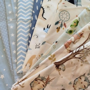 0.5kg Premium Cotton Fabric Scraps - Approx. 2.5 Meters of Coordinated Fabrics for Patchwork, Quilting & Baby Crafts