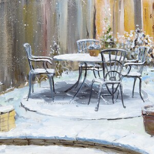 Snow Garden Print, Fine Art Print, Wall Art, Home Decor, Garden Art