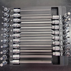 Hex Bit Driver Socket Organizer - Fits Tekton 38 Piece SHB9136