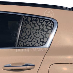 Fits 2017-2022 Kia Sportage Rear 3rd Quarter Cheetah Spot Pattern Vinyl Window Decal Pre Cut No Trimming Needed Leopard Print Animal Spots