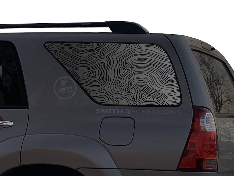 Fits 2003-2009 Toyota 4runner Rear Side Window Topo Topographic Lines ...