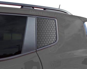 Fits 2019 - 2023 Jeep Renegade Rear 3rd Quarter Window Hexagon IN Pattern Vinyl Window Decal Pre Cut No Trimming Needed Honeycomb