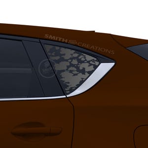 Fits Mazda CX-5 2017 - 2025 Rear 3rd Quarter Window Cow Spots Pattern Vinyl Window Decal Pre Cut No Trimming Needed Animal Print Cattle