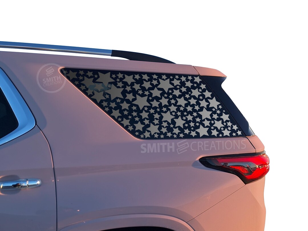 Fits 2018-2023 Chevy Traverse Rear 3rd Quarter Window Stars Only ...