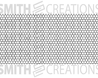 Hexagon Pattern Theme - Universal Vinyl Decal - Choose Size and Vinyl Color - Priced Per Sheet - Read Description