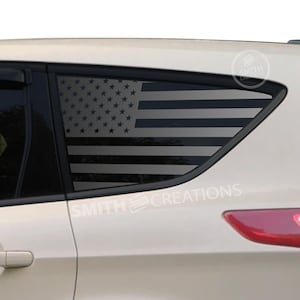 Fits 2013-2019 Ford Escape 3rd Quarter Window Standard American Flag Vinyl Window Decal United States Flag