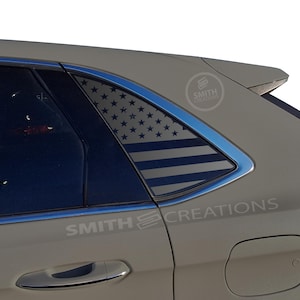Fits 2015-2024 Ford Edge Rear side Window Standard American Flag Window Decal Sticker Pre-Cut No Trimming Needed