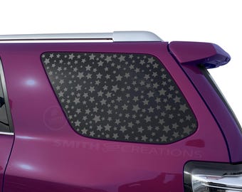 Fits 2010-2024 Toyota 4Runner Rear Side Windows Stars Galaxy Vinyl Window Decal Sticker Pre Cut No Trimming Needed Stars Pattern