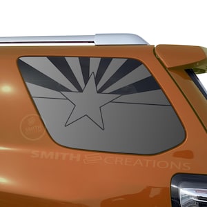 Fits 2010-2024 Toyota 4Runner Rear Side Windows Arizona State Flag Window Decal Sticker made with Oracal Vinyl NO TRIMMING NEEDED