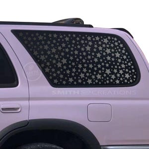 Fits 1996-2002 Toyota 4Runner Rear Side Window Stars Only Pattern Vinyl Window Decal Pre Cut No Trimming Needed