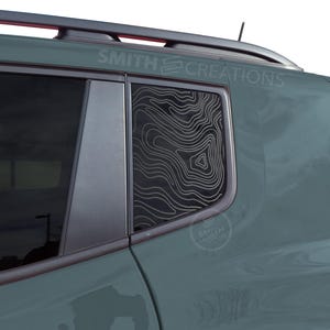 Fits 2019 - 2023 Jeep Renegade Rear 3rd Quarter Window Topographic LINES ONLY Vinyl Window Decal Pre Cut No Trimming Needed Topo