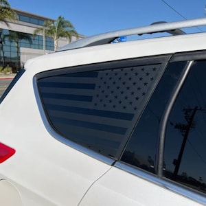 Fits 2013-2019 Ford Escape Standard American Flag 3rd Window Decal 2013 2014 2015 2016 2017 2018 2019 NO TRIMMING REQUIRED
