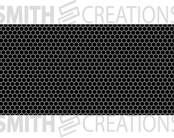 Hexagon Pattern Theme - Universal Vinyl Decal - Choose Size and Vinyl Color - Priced Per Sheet - Read Description