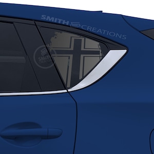Fits Mazda CX-5 2017 - 2025 Rear 3rd Quarter Window Cross Vinyl Window Decal Pre Cut No Trimming Needed Christina Decals