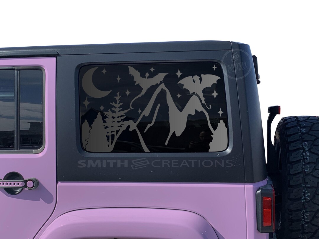Jeep Window Design Fits 2011-2018 Jeep Wrangler 3rd Quarter Side Windows 4 Door Hard Tops ...