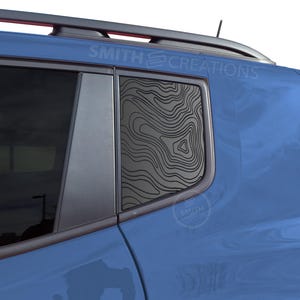 Fits 2019 - 2023 Jeep Renegade Rear 3rd Quarter Window Topographic Vinyl Window Decal Pre Cut No Trimming Needed Topo