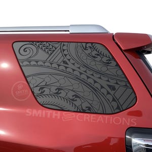 Fits 2010-2024 Toyota 4Runner 3rd Quarter Side Windows Unique Tribal Pattern Window Decal Sticker Pre Cut No Trimming Needed