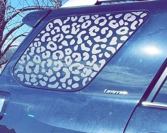 Fits 2010-2024 Toyota 4Runner Rear Side Windows Cheetah Print Decal sticker *Photo example is matte black vinyl