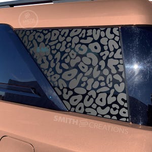 Fits 2021- 2025 Ford Bronco Sports 3rd Quarter Window Cheetah Spots Pattern Vinyl Window Decal Pre Cut No Trimming Needed Leopard Print