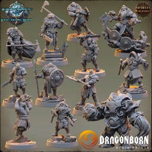 Las Sombras Invernales del Fuerte Colmillo Helado - D&D - Guerreros - 9th Age - Kings of War - Daybreak Miniatures - RPG - Bárbaro - Vikingo