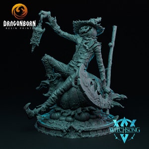 Lord of the Harvest - D&D - 9th Age - Kings of War - Tabletop Wargaming - DnD - RPG  - Pumpkin - Warrior - Scarecrow - Witchsong Miniatures