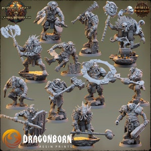 The Mammoth Ogres of Skull Mountain - Ogre Warriors - D&D - RPG - Wargaming Miniatures - 9th Age - Kings of War