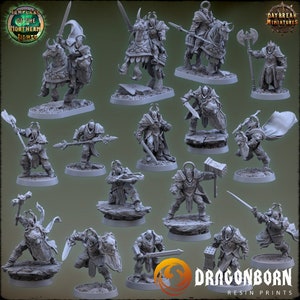 Templars of the Northern Lights Set - Paladin Warrior DnD RPG Wargaming - D&D - 9th Age - Kings of War - Daybreak Miniatures