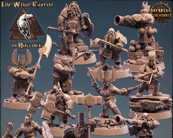 The White Ravens of Norrokk-set - D&D DnD RPG Fantasy tafelblad Wargaming-miniaturen - harsprint