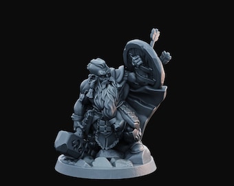 Dwarf Male 1 - D&D DnD RPG Fantasy Tabletop Wargaming Miniature - Resin Print