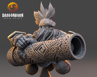 Yul Kaboom Grummer - Dwarf Warrior Bust - Daybreak Miniatures