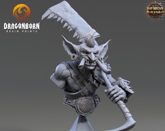 Ugnar Geesho - Goblin Warrior Bust - Daybreak Miniatures