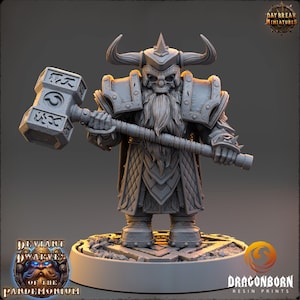 Dunko Ghoulhammer - D&D - Chaos Zwerg Krieger - 9th Age - Kings of War - Dayanbruch Miniaturen - DnD - RPG