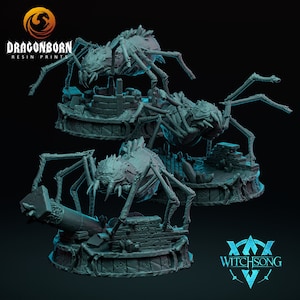 Lesser Crystalheart Spiders - D&D - 9th Age - Kings of War - Tabletop Wargaming - DnD - RPG  - Spider- Beast - Witchsong Miniatures