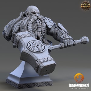 Bouldus Hakkerman - Dwarf - Warrior - Bust - Daybreak Miniatures