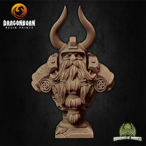 King&#39;s Bust - Miniatures of Madness  - Dwarf - Dwarves