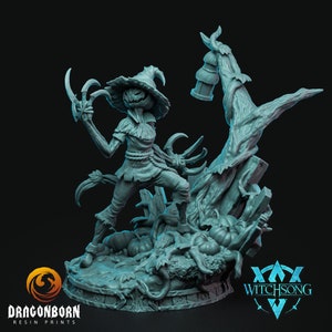 Queen of the Harvest - D&D - 9th Age - Kings of War - Tabletop Wargaming - DnD - RPG  - Pumpkin - Warrior - Scarecrow - Witchsong Miniatures