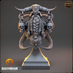Sothard Deadhand - Chaos Dwarf Warrior Bust - D&D DnD RPG Fantasy Miniature - Resin Print