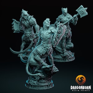 ライオンホードの副官 - D&D - 9th Age - Kings of War - テーブルトップウォーゲーム - DnD - RPG - 雌ライオン - ライオン - 戦士 - Witchsong Miniatures