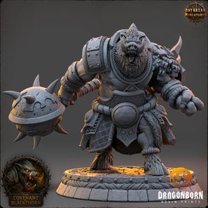 Vark Blighthorn - Boarmen - Boar-folk - D&D  - 9th Age - Kings of War - Daybreak Miniatures - RPG